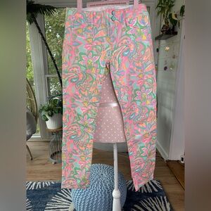 Lilly Pulitzer Worth Skinny Mini Sandbar Blue Make a Splash Size 2